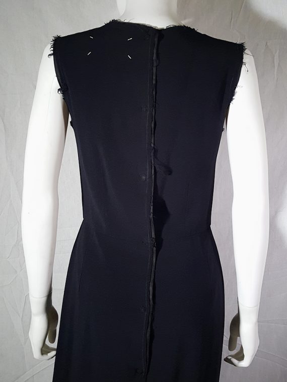 Maison Martin Margiela dark blue maxi dress with press button back spring 1999 154930