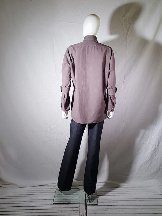 archive Maison Martin Margiela artisanal purple shirt with detached collar and cuffs 180524