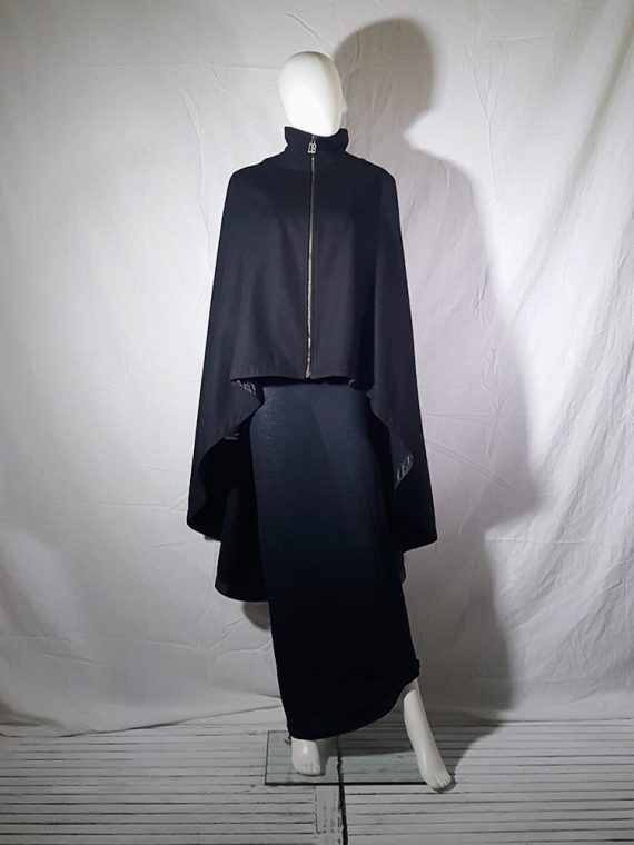 vintage Dirk Bikkembergs black long cape coat 172213
