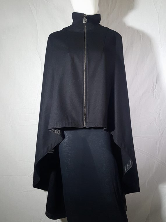 vintage Dirk Bikkembergs black long cape coat 172244