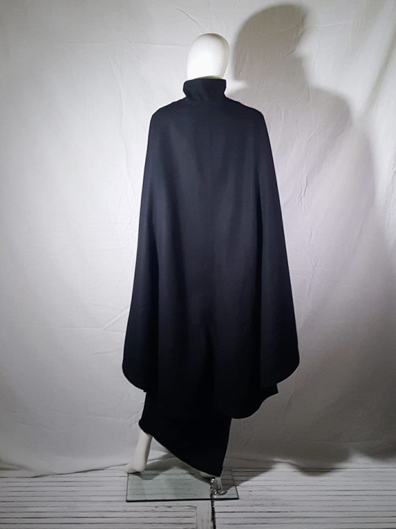 vintage Dirk Bikkembergs black long cape coat 172456