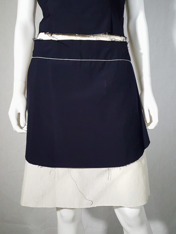 vintage Comme des Garcons black and white top and apron spring 1998 1006
