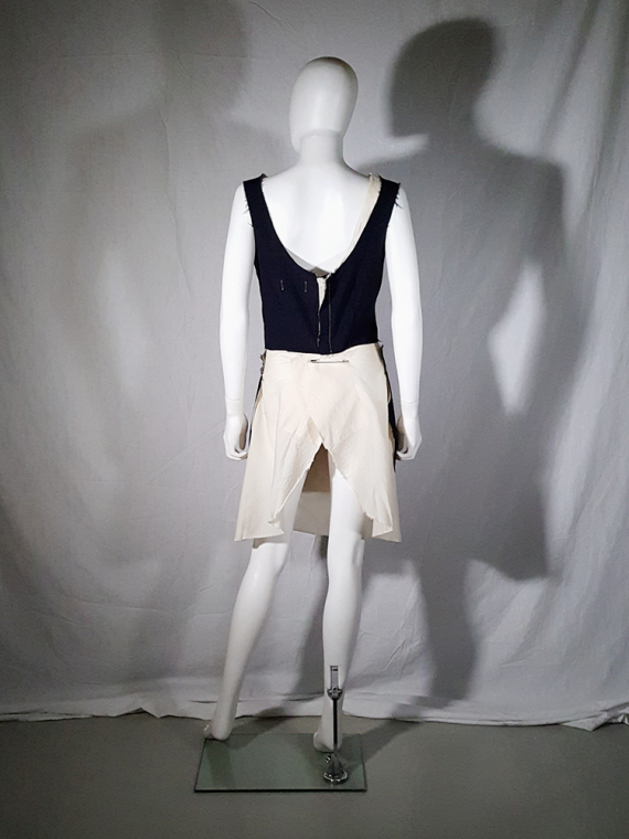 vintage Comme des Garcons black and white top and apron spring 1998 1229