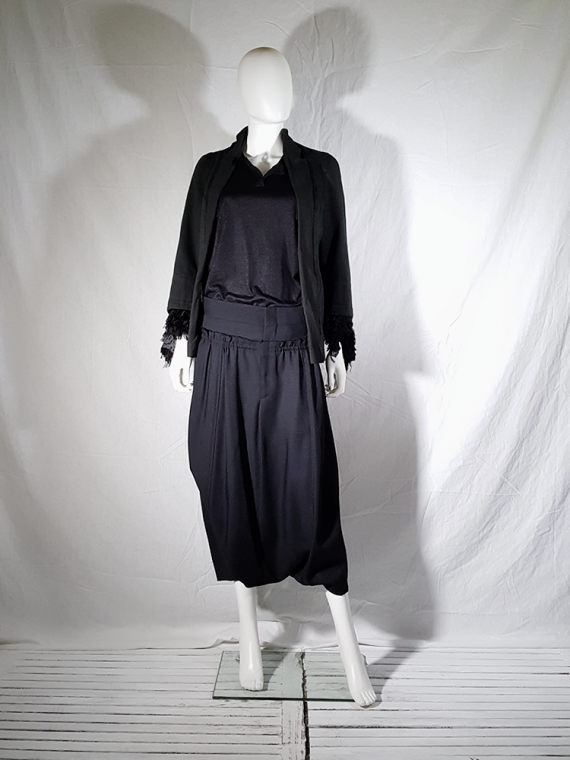 vintage Comme des Garcons black harem trousers with double waist spring 2002 155038