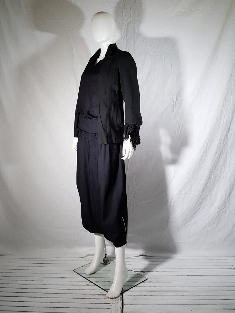 Comme des Garçons black harem trousers with double waist — spring 2002 ...
