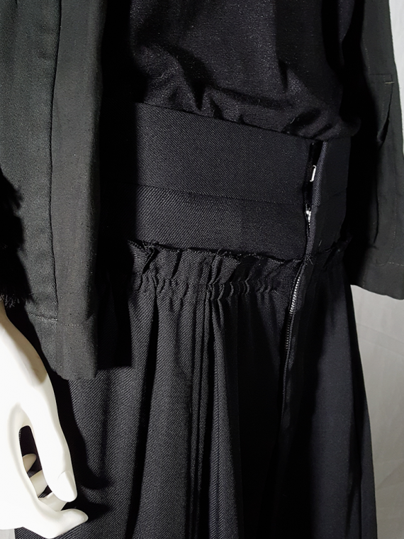 vintage Comme des Garcons black harem trousers with double waist spring 2002 155157(0)