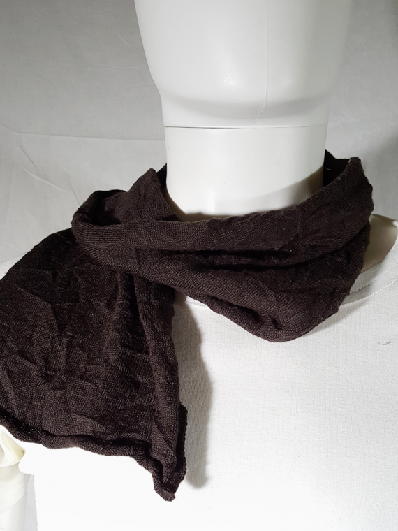 vintage Maison Martin Margiela brown permanently creased scarf fall 1990 153112