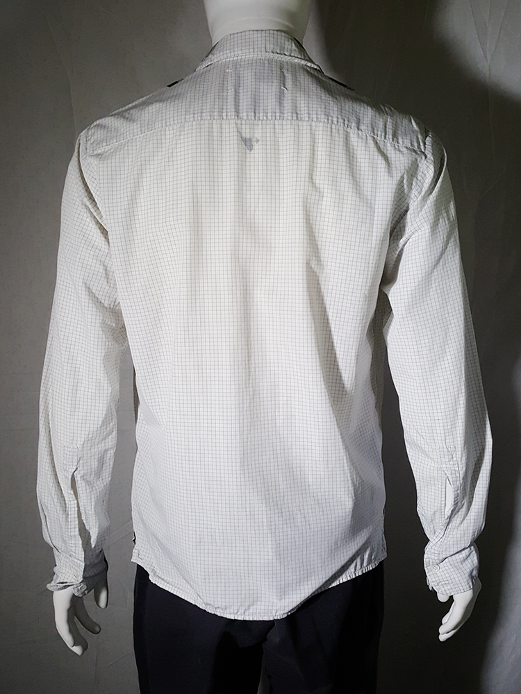Maison Martin Margiela white shirt with checked screenprint — spring ...