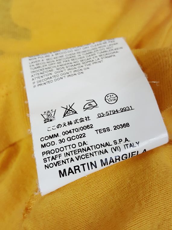 vintage Maison Martin Margiela yellow I dont smoke jumper fall 2006 162425