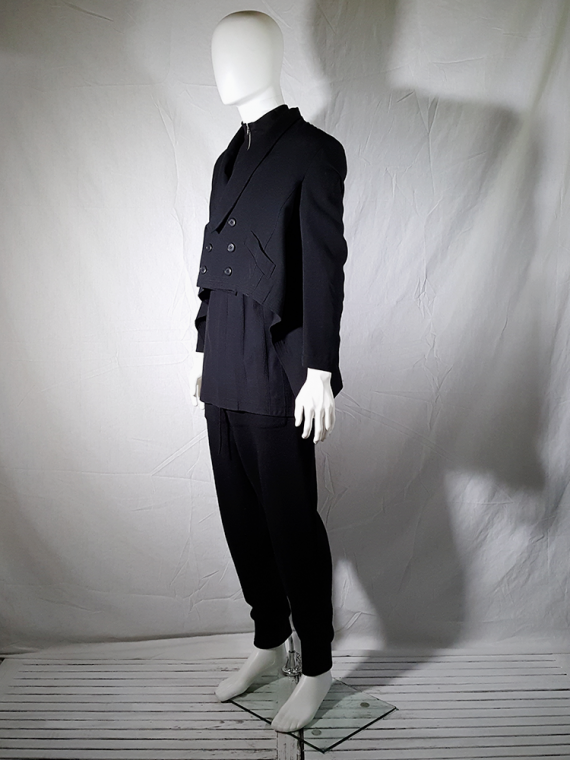 vintage Ys Men Yohji Yamamoto black blazer with long back 80S 145541