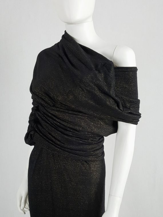 vaniitas vintage Junya Watanabe black gold deformed dress runway fall 2009 183117