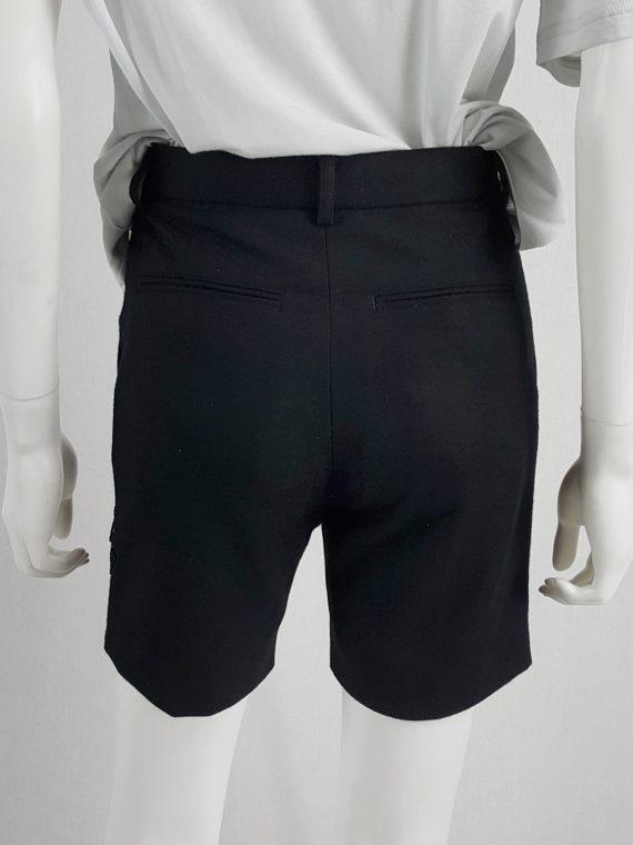vaniitas vintage Noir Kei Ninomiya black shorts with knit circular detail fall 2013 130823