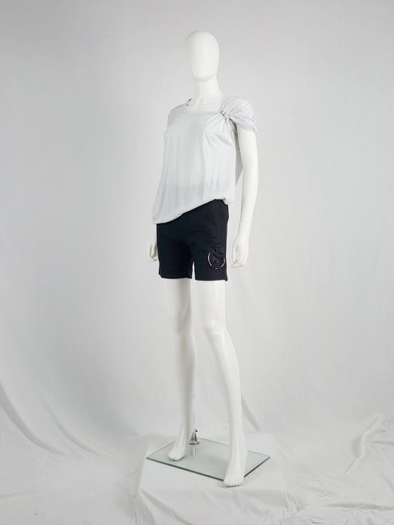vaniitas vintage Noir Kei Ninomiya black shorts with knit circular detail fall 2013 131213