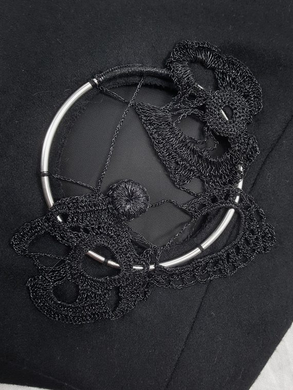 vaniitas vintage Noir Kei Ninomiya black shorts with knit circular detail fall 2013 133517