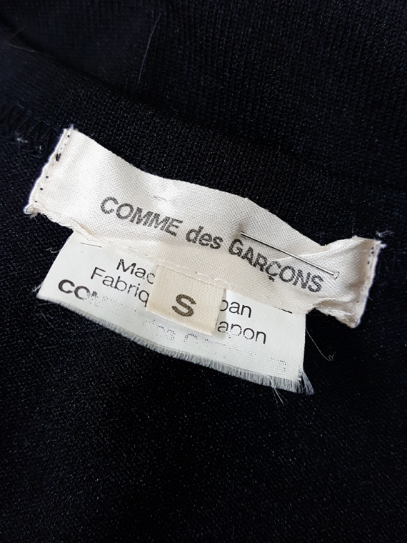 vintage Comme des Garcons black gathered top with ruffle detail fall 2011 191952