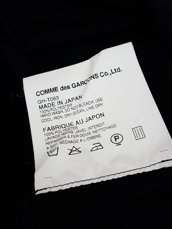 vintage Comme des Garcons black gathered top with ruffle detail fall 2011 192038(0)