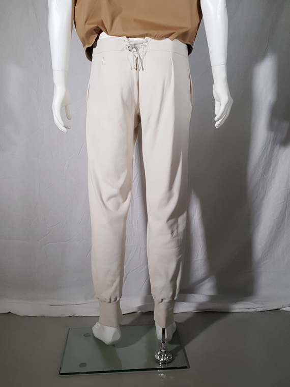 vintage mens Maison Martin Margiela replica white 1905 jersey sweatpants 180410