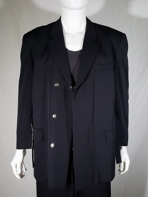 vintage Comme des Garcons Homme black belted blazer AD 1994 180235