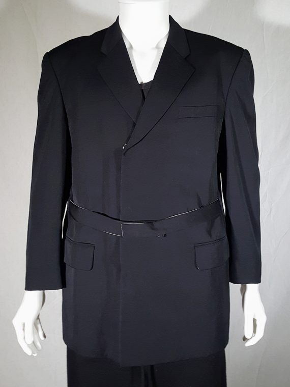 vintage Comme des Garcons Homme black belted blazer AD 1994 180409