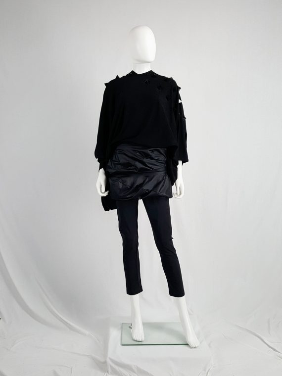 vintage Junya Watanabe black leggings with geometrical skirt fall 2009 140252