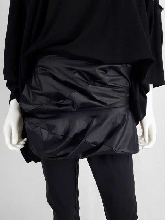 vintage Junya Watanabe black leggings with geometrical skirt fall 2009 140357