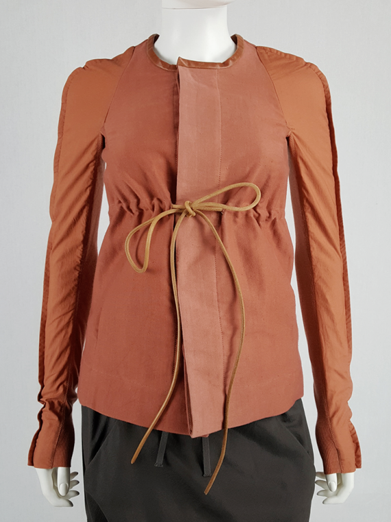 vintage Rick Owens NASKA orange jacket with rounded shoulders spring 2012 110744