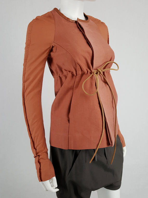 vintage Rick Owens NASKA orange jacket with rounded shoulders spring 2012 110816