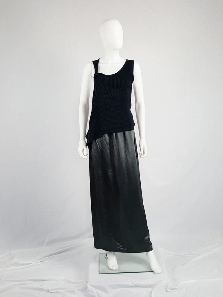 Maison Martin Margiela black asymmetric stretched out top — fall 2006 ...