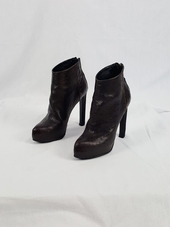 vintage Haider Ackermann brown ankle boots with back zipper fall 2010 103145
