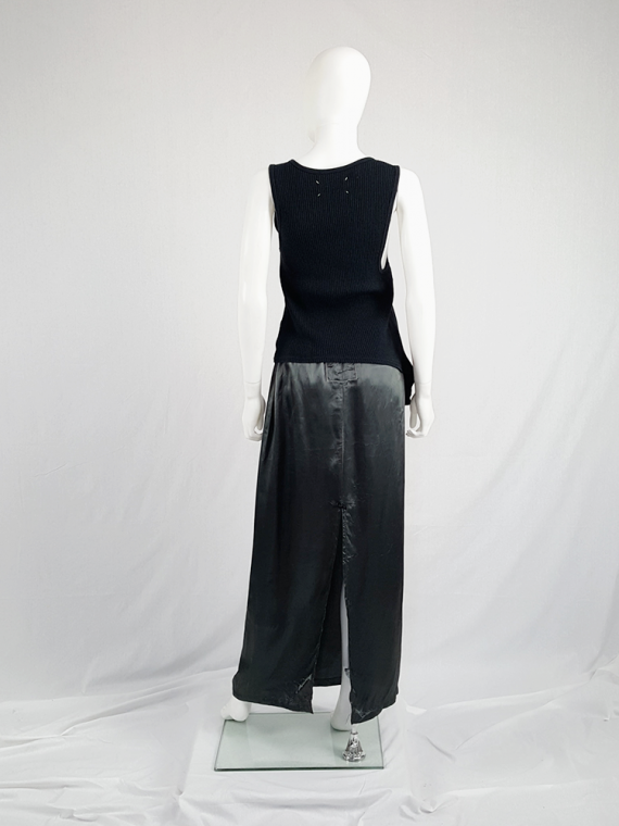 vintage Maison Martin Margiela black asymmetric stretched out top fall 2006 100828
