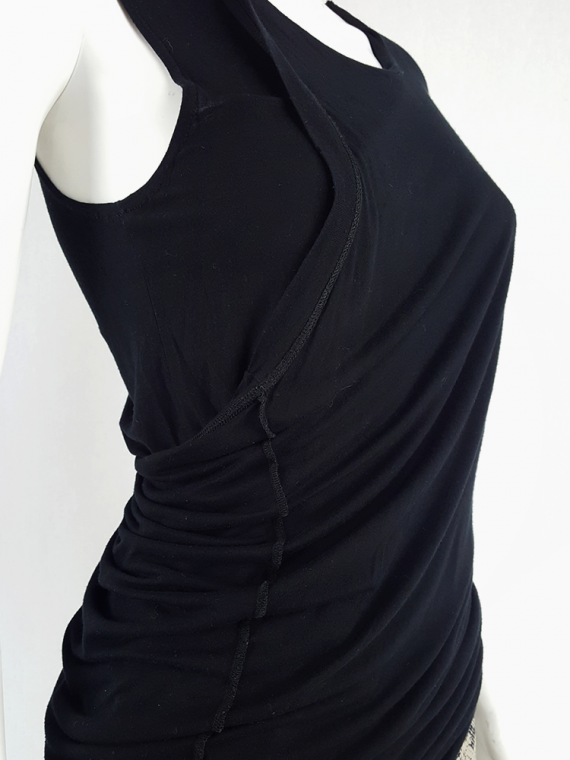 vintage Maison Martin Margiela black dress double folded as top spring 2003 184518
