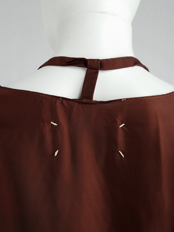 vintage Maison Martin Margiela burgundy top with attached necklace fall 1999 111442