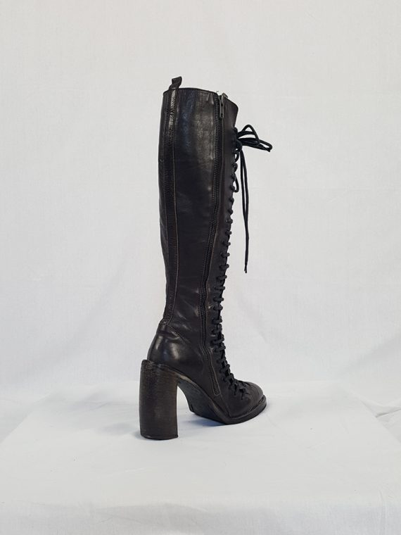 vintage Ann Demeulemeester brown triple lace boots fall 2008120552