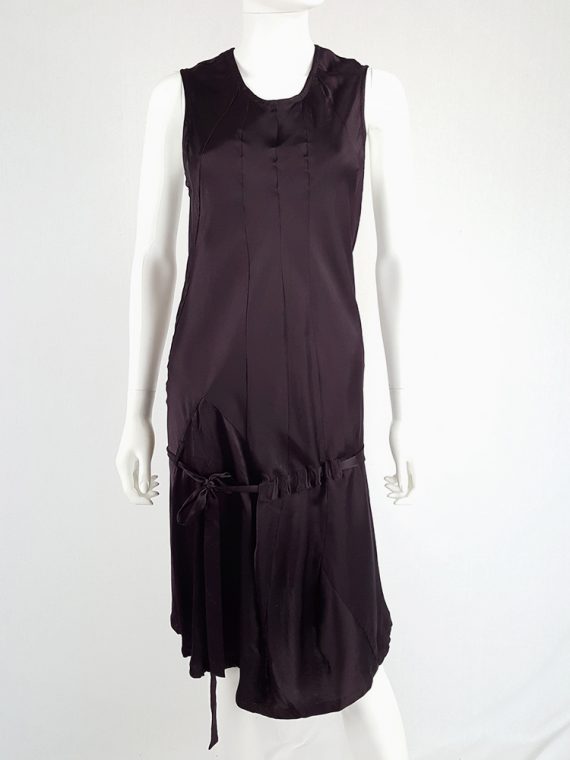 vintage Ann Demeulemeester purple belted dress fall 2003 135054(0)
