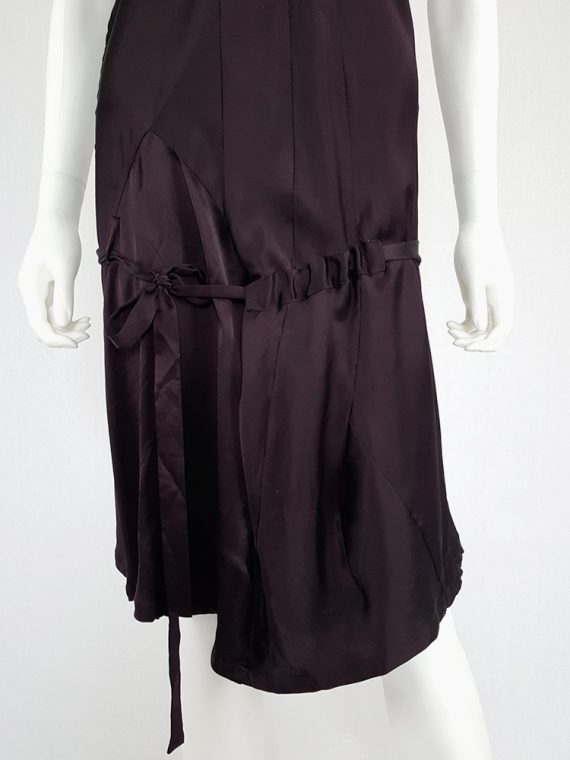 vintage Ann Demeulemeester purple belted dress fall 2003 135132