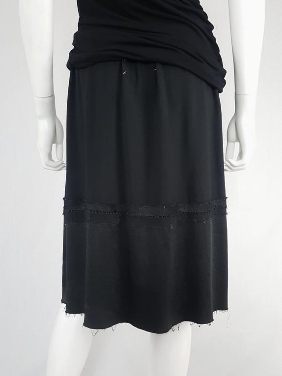 vintage Maison Martin Margiela black deconstructed skirt in furniture lining spring 2004 184956