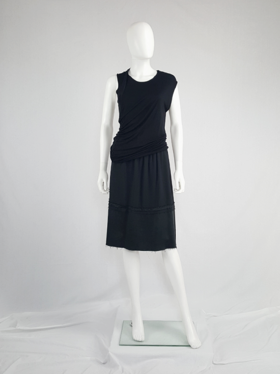vintage Maison Martin Margiela black deconstructed skirt in furniture lining spring 2004 185142