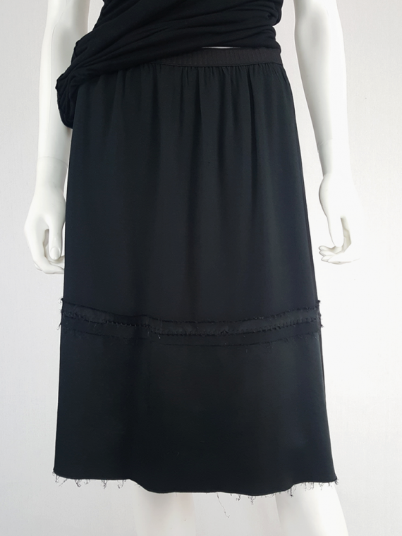 vintage Maison Martin Margiela black deconstructed skirt in furniture lining spring 2004 185235