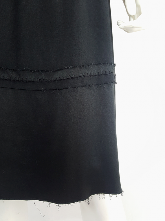 vintage Maison Martin Margiela black deconstructed skirt in furniture lining spring 2004 185330