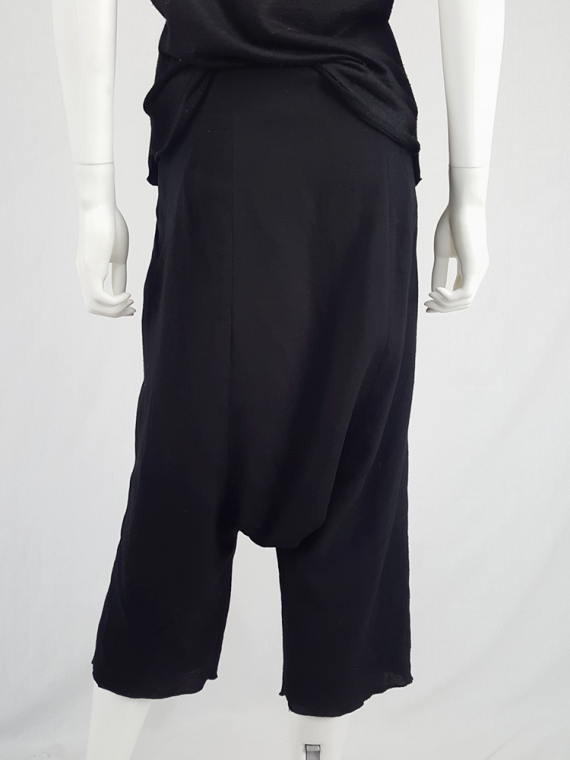 vintage Rick Owens GLEAM black harem trousers with extreme drop crotch fall 2010 114635