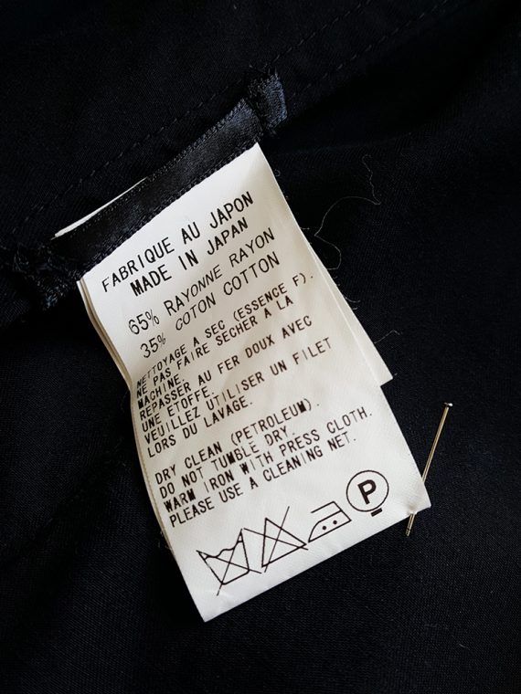 vintage Ys Yohji Yamamoto black long vest with lace trimmings 114043