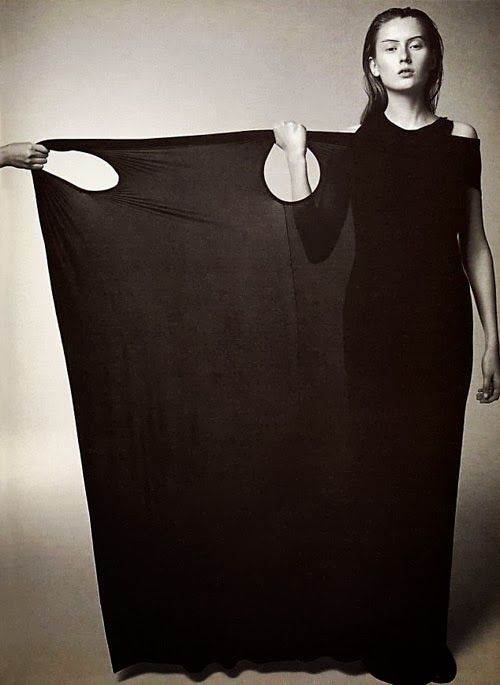 Ann Demeulemeester black triple wrapped dress — spring 1998