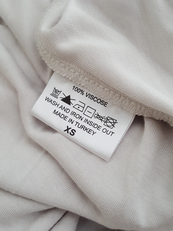 vintage AF Vandevorst white maxi dress with asymmetric open back spring 2011 120931