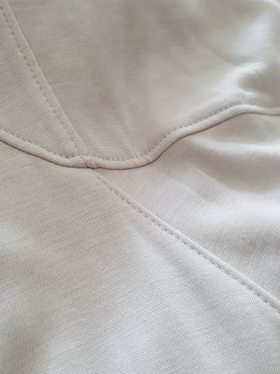vintage AF Vandevorst white maxi dress with asymmetric open back spring 2011 120946