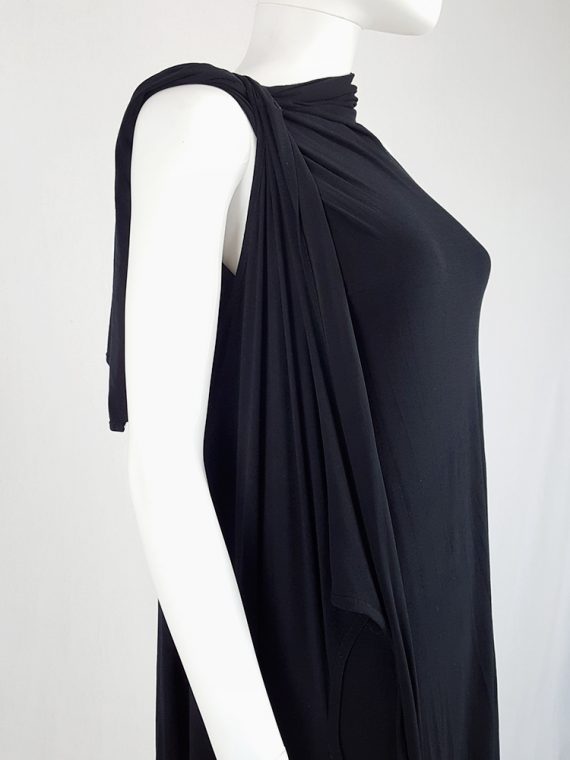 vintage Ann Demeulemeester black triple wrapped dress with 5 armholes spring 1998 091209