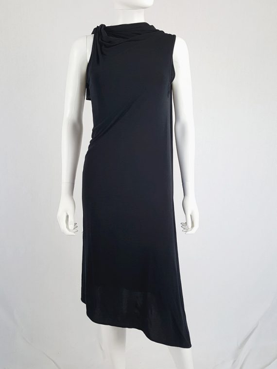 vintage Ann Demeulemeester black triple wrapped dress with 5 armholes spring 1998 091341(0)