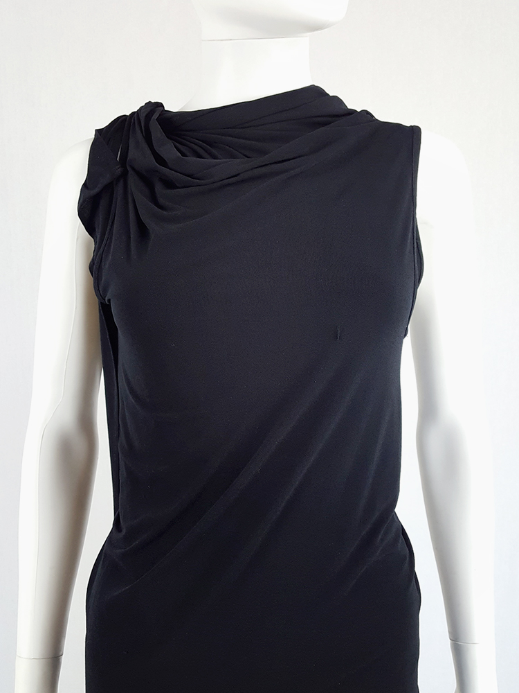 Ann Demeulemeester black triple wrapped dress — spring 1998 - V A N II ...