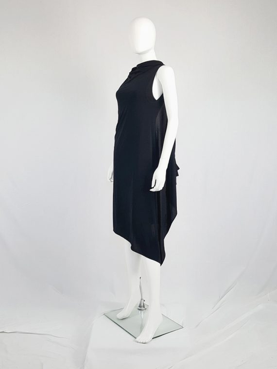 vintage Ann Demeulemeester black triple wrapped dress with 5 armholes spring 1998 091759