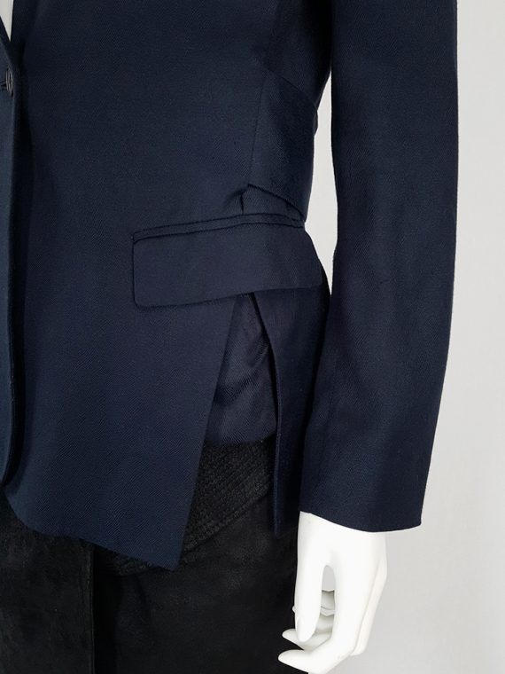 vintage Damir Doma blue minimalist blazer with open sides 141420