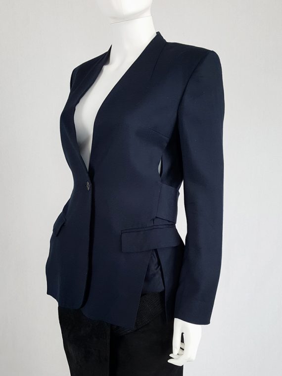 vintage Damir Doma blue minimalist blazer with open sides 141505